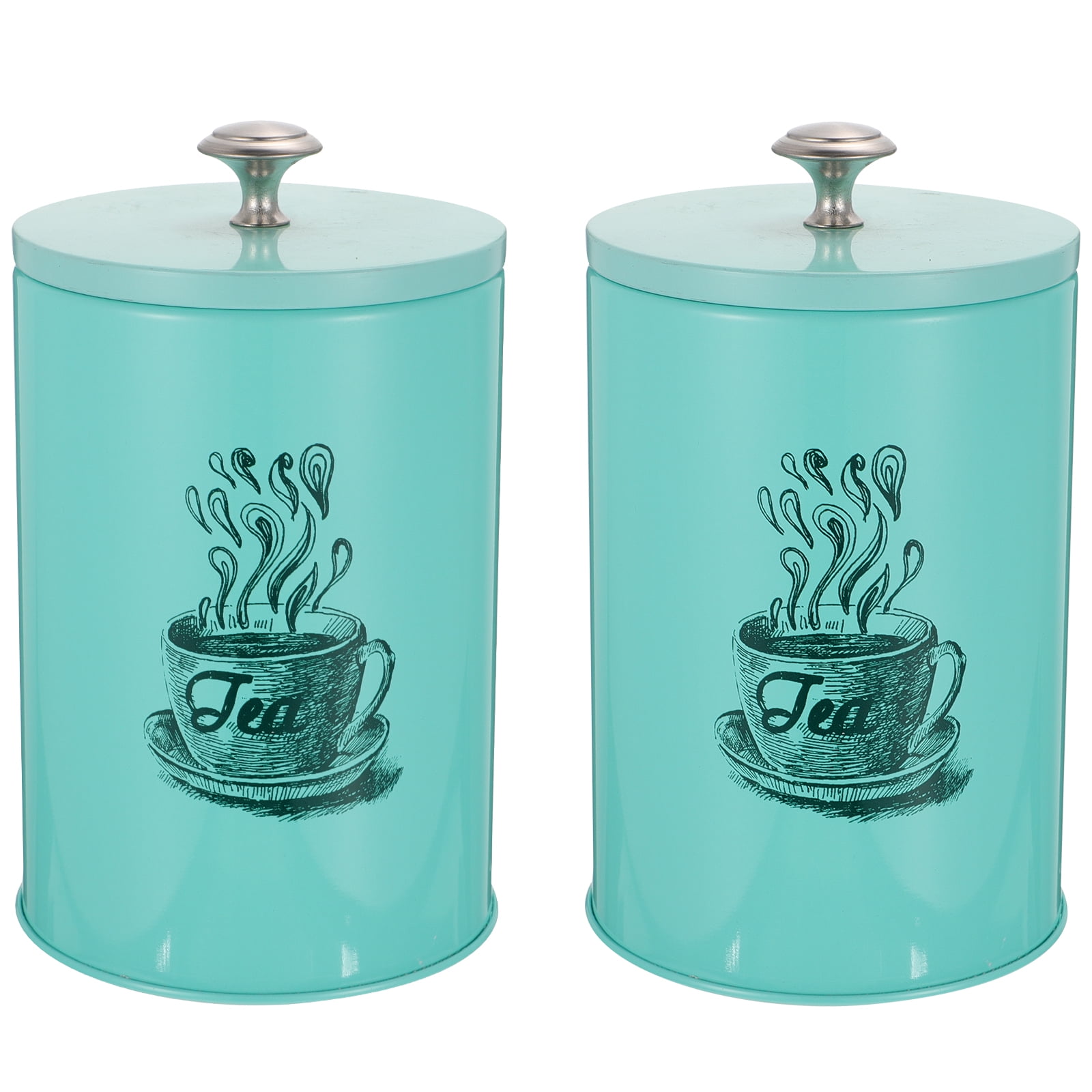 Frcolor Tins Tea Metal Tinplate Tin Box Jar Boxes Cans Storage Cookie