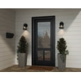 thumbnail image 4 of Avec Clifford Collection Modern Craftsman Matte Black Outdoor Wall Lantern with Clear Glass Shade, 4 of 18