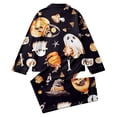 thumbnail image 2 of Kids Girl Halloween Pajamas Set 2Pcs Soft Silky Comfortabl Pjs Long Sleeve Button-Down Loungewear, 2 of 6