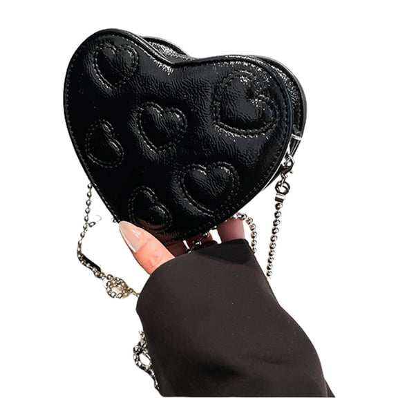 Mini Coin Purse Heart Shape Crossbody Handbag Shoulder Bag Wallet for Womens