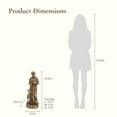 thumbnail image 2 of LuxenHome Saint Francis Garden Statue, 25'' Fiber Stone Brown Religious Garden Sculpture, Catholic St. Francis Statue for Patio, Yard, Home, Outdoor Sculptures Decorations, 2 of 8