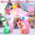 thumbnail image 6 of Adnoom 10FT Christmas Gingerbread House-shaped Arch Inflatables, Outdoor Decorations with LED Lights, Blow up Archway with Santa Gingerbread Man, Yard Decorations for Lawn Garden Holiday Party, 6 of 7