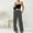 A1 Dark Gray, variant on Wide Leg Pants for Women Linen Cotton Blend Pants Comfy Trousers Breathable Relaxed Fit Pants Lounge Palazzo Pants Boho Travel Pants Solid Color Long Trousers Office Dress Work Slacks L