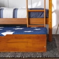 thumbnail image 5 of Desert Fields Baneberry Simple Solid Wood Trundle Bed, Honey, 5 of 9