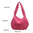 thumbnail image 4 of Bolso de hombro para mujer, bolso con asa superior en la nube a la moda, bolso para axilas para mujer (rosa roja), 4 of 8