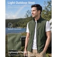 thumbnail image 4 of Men Vests Lightweight Golf Vest Windproof Sleeveless Casual Jacket Outerwear for Travel Sport Pocket, 4 of 8