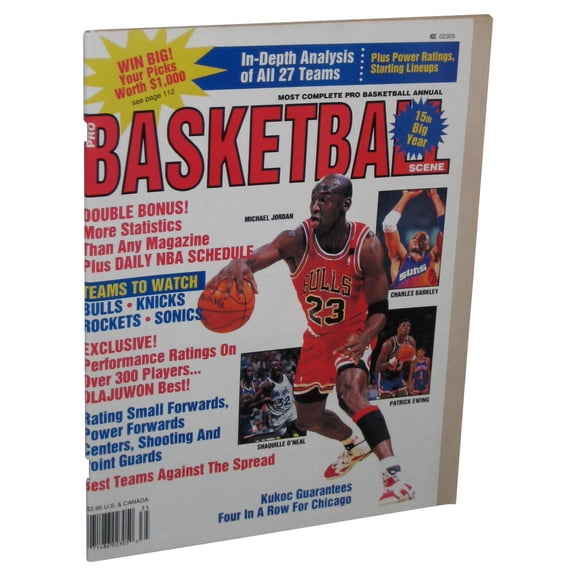NBA Basketball Scene 15th Big Year 1992 Michael Jordan Magazine Book