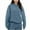 Z1-Blue-travel sweatshirts women, variant on Frostluinai Womens Hoodies with Hidden Pocket Crew Neck Oversized Fleece Pullover Long Sleeve Solid Drop Shoulder Sweatshirts