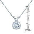 thumbnail image 3 of 14K Rose Gold Round Bezel-set Solitaire Moissanite Pendant Necklace (2 1/2ct TGW, 9mm, White) 16 to 18-inch by Diamond Wish, 3 of 4