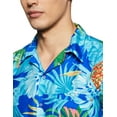 thumbnail image 3 of Stylore Hawaiian Shirts for Men Relaxed-Fit Pineapple Tropical Royal Blue 5XL, 3 of 6