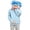 Light Blue, variant on Big Mouth Pullover Hoodies Unisex Flannel Hooded Sweatshirt, Funny 3D Character Face Oversized Hoodie with Front Pocket for Casual Daily Party Streetwear