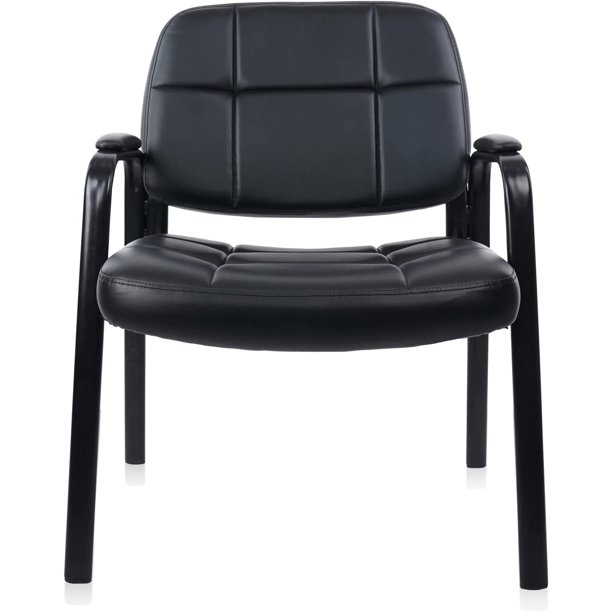 CLATINA Big & Tall Waiting Room Guest Chair with Bonded Leather Padded