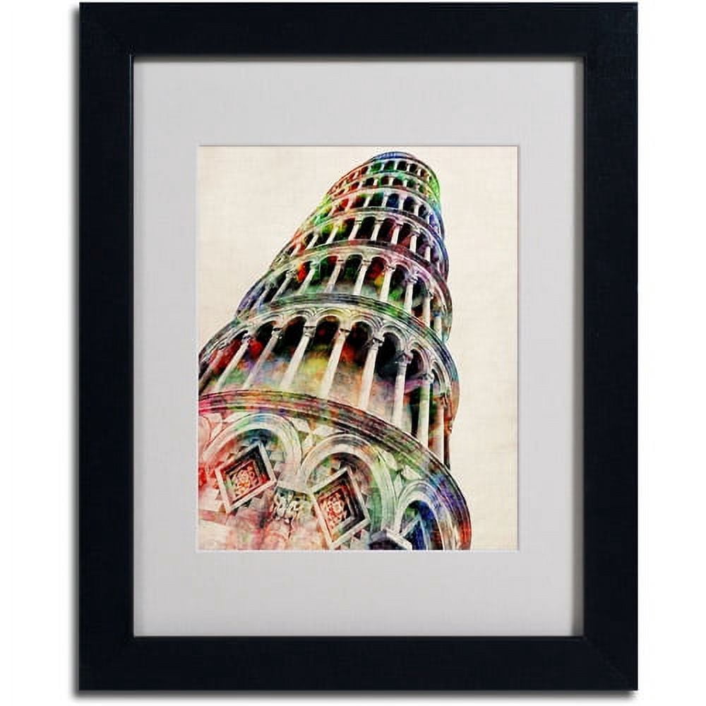 Trademark Art 'Leaning Tower Pisa' Matted Framed Art by Michael Tompsett