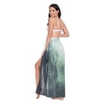 thumbnail image 3 of FORMRS Womens Long Sarong Beach Wrap Semi-Sheer Bikini Skirt Bathing Swimsuit Cover Up, Green Forest, 3 of 7