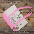 thumbnail image 3 of Tote Bag with External Pocket, Top Zip Closure, Everyday Essentials (Black/Natural 1-Pack), 3 of 5