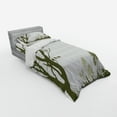 thumbnail image 3 of Ambesonne Landscape Bedding Set 4 Pcs, Forest Birds on Tree, Queen, Olive Green Cream, 3 of 3