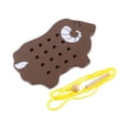 thumbnail image 2 of Juguete con cordones, rompecabezas de bloques de encaje, juego de viaje, juguetes de desarrollo temprano, educación preescolar para pequeños, Marrón CUTICAT Enhebrado de cordones, 2 of 8