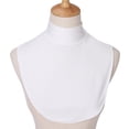thumbnail image 2 of Doomiva Womens Mock Neck Detachable Collar Half Tops Winter Turtleneck Removable Half Shirt Undershirt Tops Neck Warmer Accessories White One Size, 2 of 5