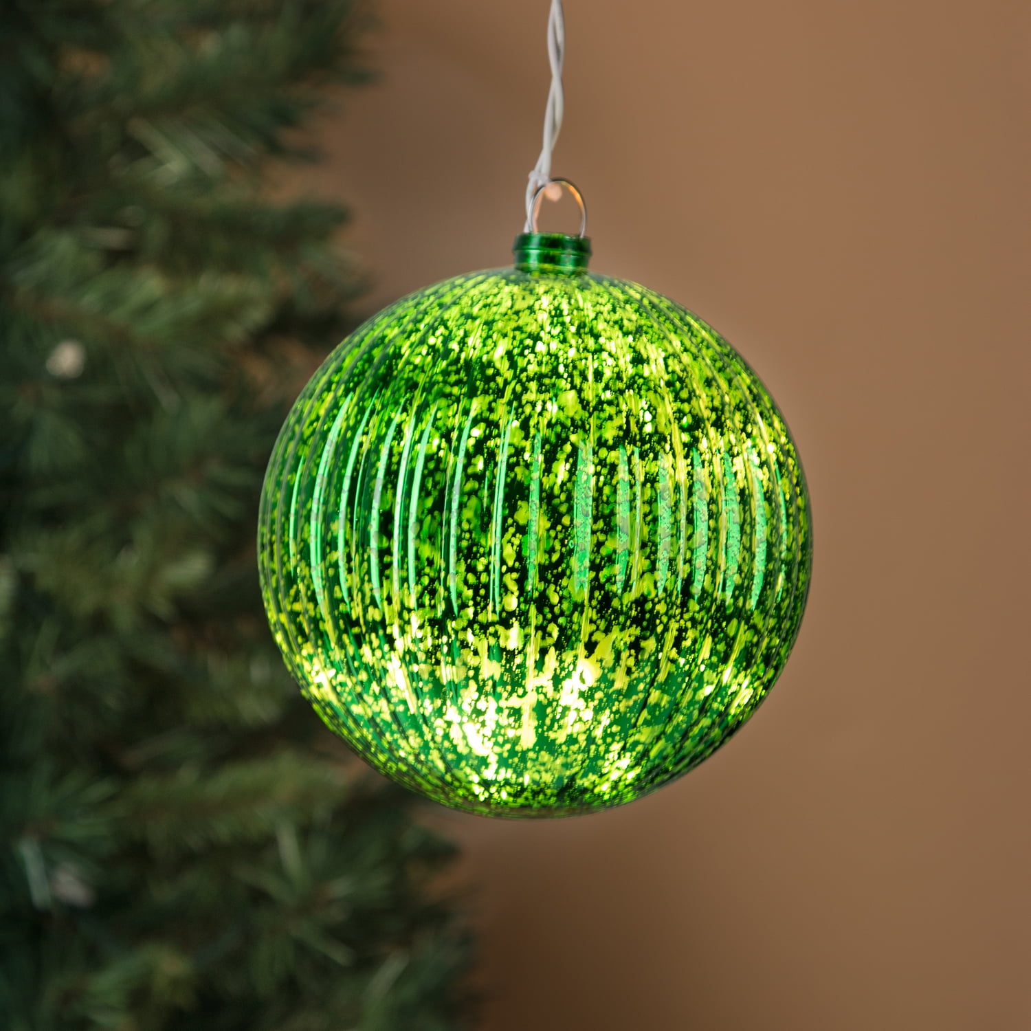 Light Up Indoor/Outdoor Mercury Glass Ball Large Giant Christmas Tree ...