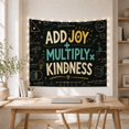 thumbnail image 5 of Add Joy Kindness Lettering on Chalkboard, Inspirational Minimalist Style for Teachers, Classroom Wall Art, Back to School Gift, Tapestry Wall Hanging for Classroom and Study Room, 5 of 7