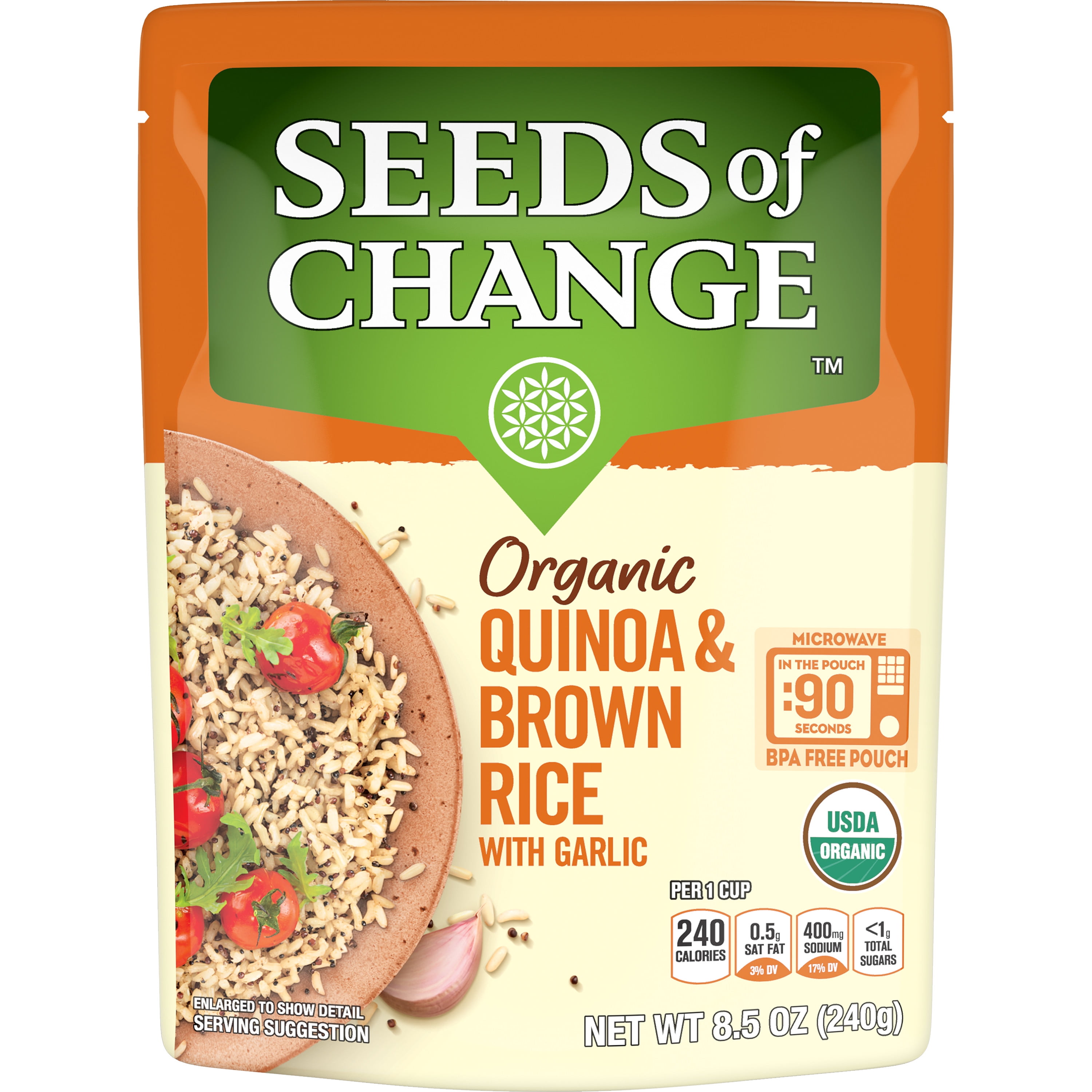 SEEDS OF CHANGE Organic Quinoa & Brown Rice, 8.5oz - Walmart.com ...
