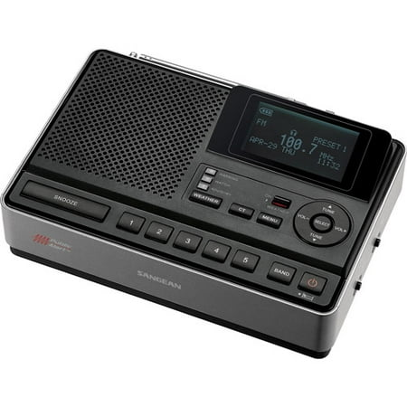 Sangean S.A.M.E. Weather Hazard Alert Radio with Emergency Preparedness AM/FM Tuner, Black