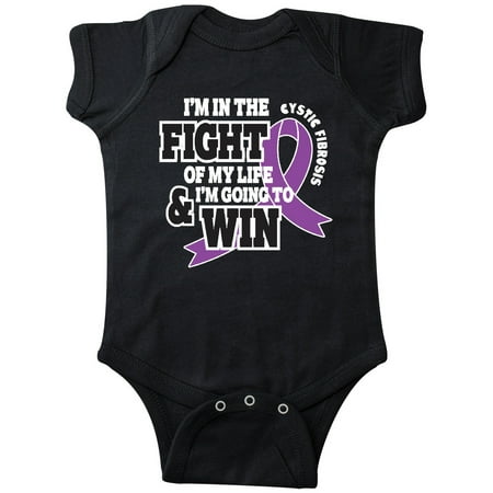 

Inktastic Fight of My Life Cystic Fibrosis Awareness Gift Baby Boy or Baby Girl Bodysuit