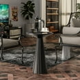 thumbnail image 3 of COZAYH Pedestal Small Drink Table Round Martini Table Wood Plant Stand End Table for Small Space Living Room, Bedroom, Black, 3 of 8
