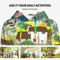 thumbnail image 4 of Wukai Garden Farm Print Womens Hoodies Fleece Sweatshirts Long Sleeve Sweaters Pullover Fall Outfits Winter Clothes-X-Large, 4 of 7