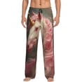 thumbnail image 1 of Fotbe Haired White Horse Pantalones de Pijama para Hombre, Pantalones de Dormir, Pantalones de Casa con Cintura Ajustable y Bolsillos-Large, 1 of 6