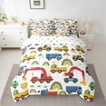 thumbnail image 2 of Erosebridal Construction Truck Bedding Sets, Cartoon Car Comforter Sets with Sheets, Rainbow Reversible Bed Sheets Set, Ultra Soft Bedroom Decor, 7-Piece, 2 of 6