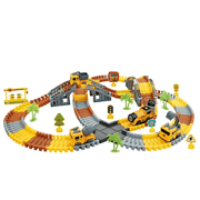 JoyStone 235 PCS Construction Race Tracks Toys, 4 PCS Construction Truck Car and Flexible Track Play… — $19.49 (44% off)