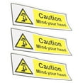 thumbnail image 4 of HOMOBABE Warning Car Stickers 3Pcs Yellow PVC Self Adhesive Safety Signs, 4 of 8