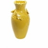 8" Flower W/butterfly Vase - Yellow