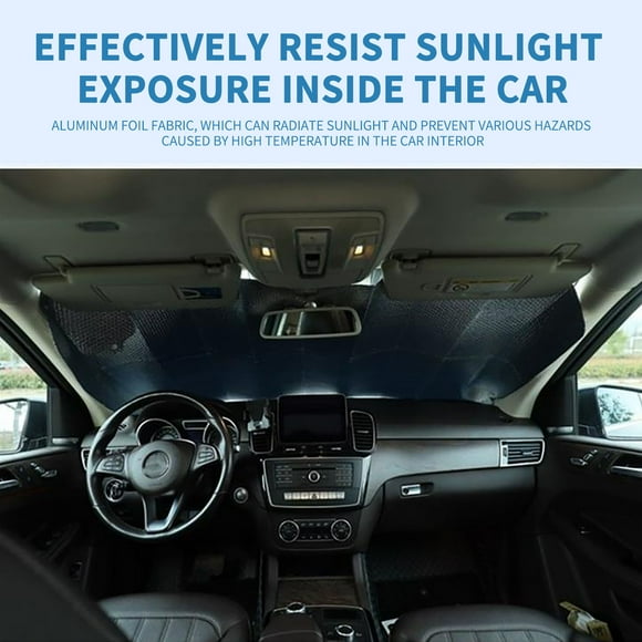 Automotive Sunshade Aluminum Foil Hand Pull Sunshade, Sun Protection, Heat Insulation, Front Windshield Folding Sunshade Supplies