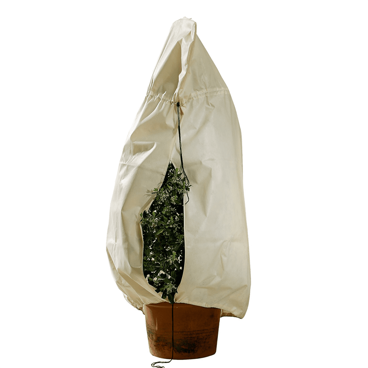 Wisdomgarden Lot De 2 Housses De Protection Hivernale Pour Plantes En Pot, Avec Cordon De Serrage - 45 X 50 Cm - Avec Deux Disques En Coco De 45 Cm De Diamètre