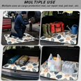 thumbnail image 3 of COEQINE Trunk Liner for SUV, Anti-Slip Cargo Mat Car Boot Protection Dust-proof Dog Seat Cover Fit for SUV, Sedan, Truck, 29 x 39 Inches, Vintage Tropical Leaf, 3 of 7