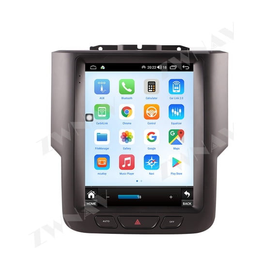 ZWNAV 10.4 inch Android 14 Car Radio for Dodge Ram 2013-2018 Multimedia Player Wireless CarplayAutoradio Stereo GPS Navigation