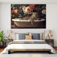 thumbnail image 6 of Mudket Floral Bathtub Leopard Framed Canvas Wall Art, Soft Botanical Animal Print Decor Perfect for Women Bathroom, Bedroom, Spa Home Space, Ready to Hang-20"L x 16"W, 6 of 10