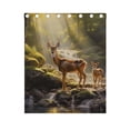 thumbnail image 4 of Deers Forest Trees Lake Blackout Curtain Panels 63x55in Drapes Privacy Assured for Living room Bedroom Bathroom 2 panels set, 4 of 5