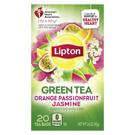 Lipton Superfruit Orange Passionfruit Jasmine Green Tea 20 Tea Bags 1.6 oz