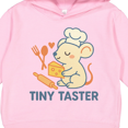 thumbnail image 3 of Inktastic Tiny Taster Chef Mouse with Cheese Toddler Hoodie, 3 of 4