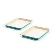 "GreenLife Healthy Ceramic Nonstick Turquoise Sheet Pans, Set of 2, 13 ""x 9""" (CC003905-001)