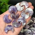 thumbnail image 5 of MATROOY 50x Wholesale Natural Amethyst Stone Moon Crystal Carved Skull Reiki Healing, 5 of 6