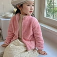 thumbnail image 5 of EnJoCho Baby Girls Loose Coat Little/Big Kids Boys and Girls Fall Long Sleeved Solid Color Short Pile Coral Jacket Daily Wear School Kids Trendy Clothing Top 2-3 Years, 5 of 5
