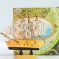 thumbnail image 6 of Eeristq Model Ship Wooden Ship Models Sailboat Decor Yacht Model Wooden Model Ship Nautical Home Desktop Nautical Decoration Crafts 12cm, 6 of 10