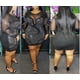 thumbnail image 2 of Mini vestido Sexy para mujer, de talla grande, de manga larga, con diamantes de imitación, transparente, ceñido al cuerpo, para fiesta y Club Adepaton WRMH-238-1, 2 of 7