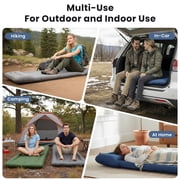 KingCamp Inflatable Sleeping Pads for Camping, 4.7 Thick Air Pad with Built-in Foot Pump, Portable Ultralight Camping Mattress for Backpacking, Grey