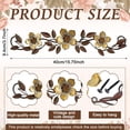 thumbnail image 2 of norband Metal Flower Wall Decor Vintage Spring Metal Flower Wrought Iron Scroll Sculpture 15.7''x3.7'' Farmhouse Leaf Wall Decor with Nails for Summer Bedroom Kitchen Indoor Outdoor(Gold), 2 of 12