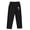 Black, variant on Men's Coconut Tree Print Linen Cropped Pants, Lightweight Blend, for Casual Outings & Yoga, 3/4 Length for Summer